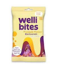 Suhkruvabad ananassi, passioni ja mustsõstramaitselised kommid.