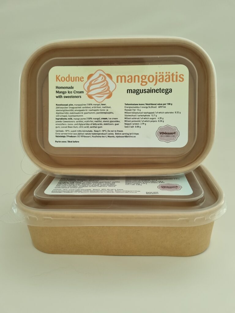 Suhkruvaba mangojäätis