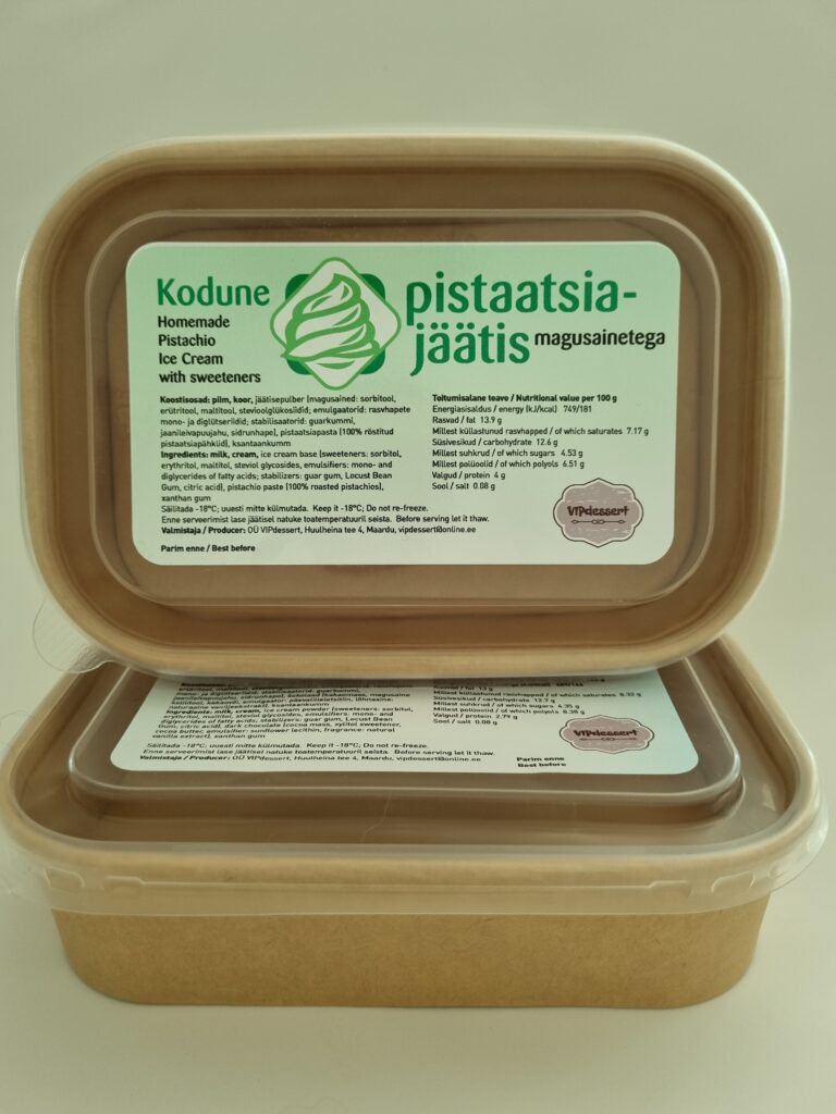 Suhkruvaba pistaatsiajäätis