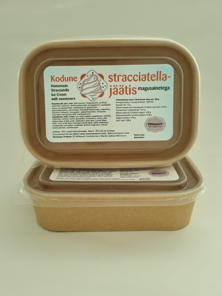 Suhkruvaba stracciatellajäätis