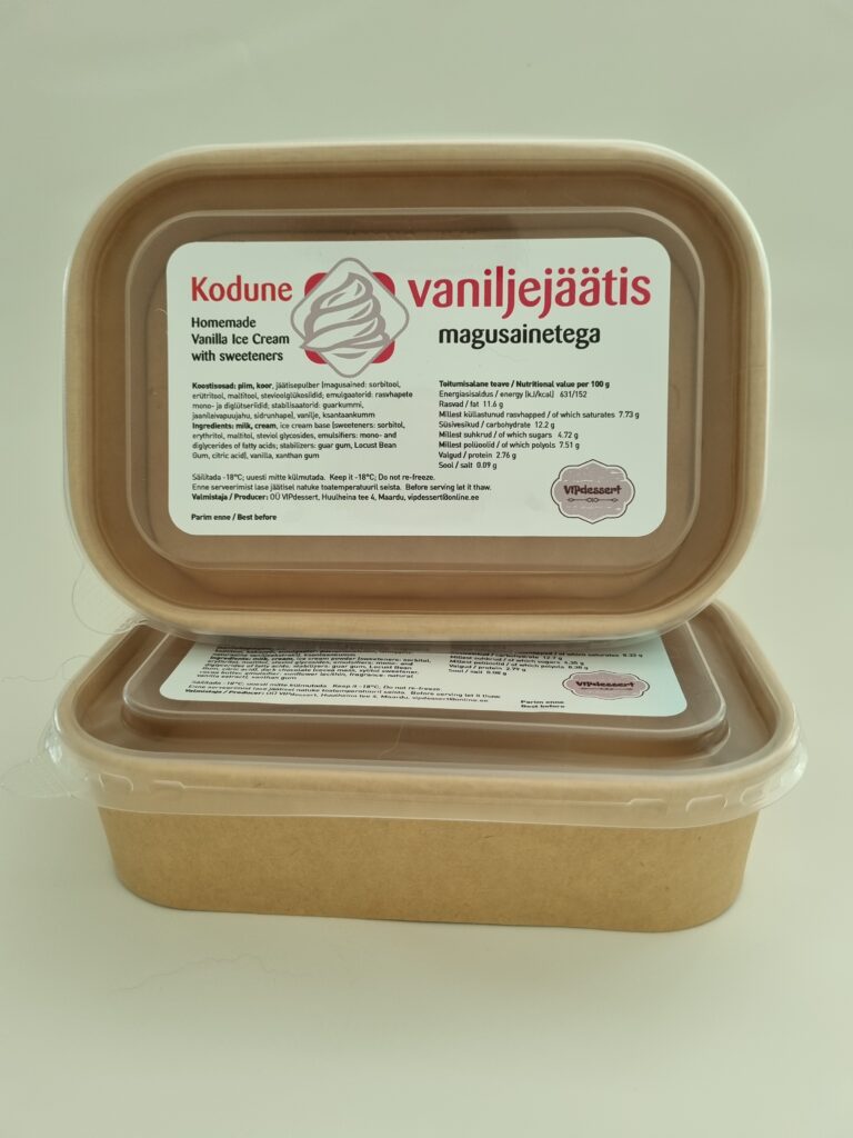 Suhkruvaba vaniljejäätis